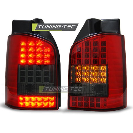 Feux arrière LED rouge fumé pour VW T5 04.03-09