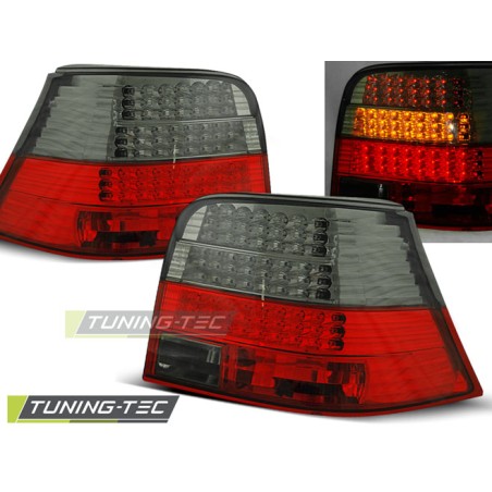 Feux arrière LED rouge fumé pour VW Golf 4 09.97-09.03