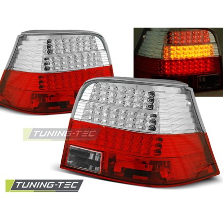 Feux arrière LED rouge blanc pour VW Golf 4 09.97-09.03