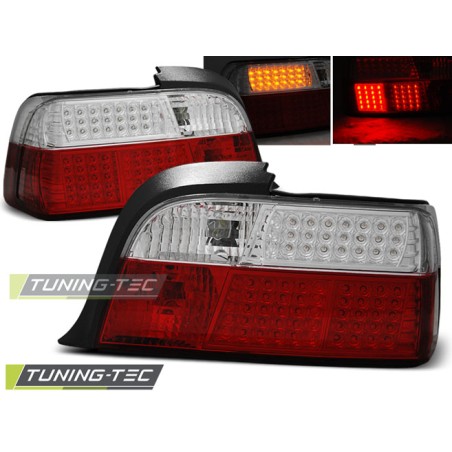 Feux arrière LED rouge blanc pour BMW E36 12.90-08.99 Coupé