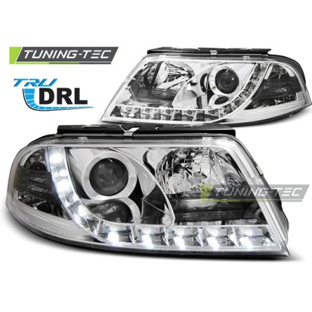 Phares TRUE DRL Chrome pour VW Passat 3BG 09.00-03.05