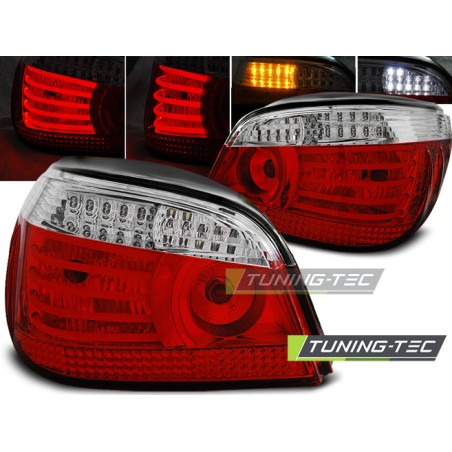 Feux arrière LED rouge blanc pour BMW E60 07.03-07