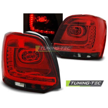 Feux arrière LED rouge fumé pour VW Polo 09-14