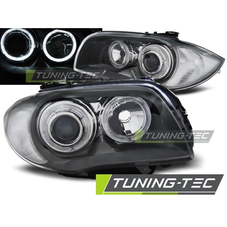 PHARES ANGEL EYES GRIS pour BMW 1 E87/E81/82/88 04-11