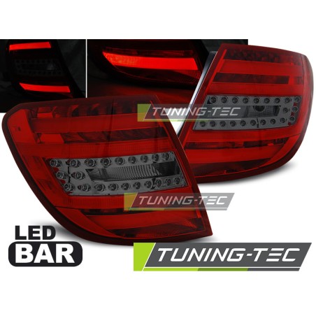 Feux arrière LED BAR rouge fumé pour MERCEDES C-KLASA W204 KOMBI 07-10