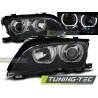 PHARES ANGEL EYES LED NOIRS pour BMW E46 09.01-03.05 PHARES ANGEL EYES LED NOIRS pour BMW E46 09.01-03.05