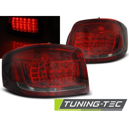 Feux arrière LED rouge fumé pour AUDI A3 08-12