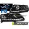 Phares ANGEL EYES LED noirs pour AUDI A6 C6 04.04-08 Phares ANGEL EYES LED noirs pour AUDI A6 C6 04.04-08