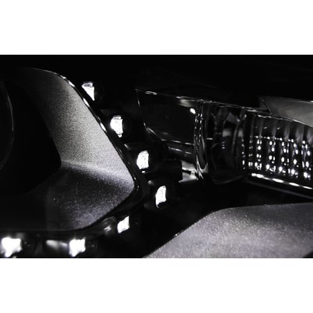 PHARES TRUE DRL NOIR pour VW TIGUAN 2011 - 12.2015