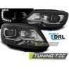 Phares noirs TRUE DRL pour VW Touran II 08.10-15 Phares noirs TRUE DRL pour VW Touran II 08.10-15