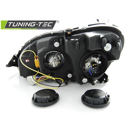 Phares TUBE LIGHT noirs pour MERCEDES W220 S-KLASA 09.98-05.05