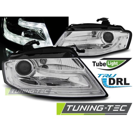 Phares TRUE DRL Chrome pour AUDI A4 B8 04.08-11