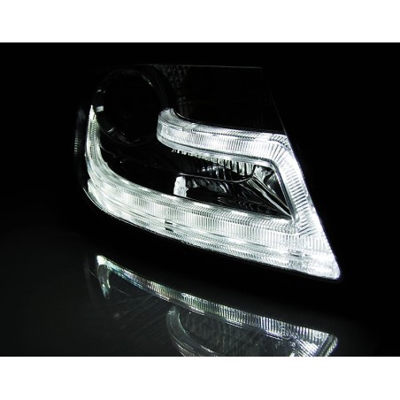 Phares Xénon True DRL Chrome pour AUDI A4 B8 04.08-11