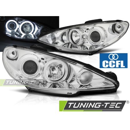 PEUGEOT 206 02- ANGEL EYES CHROME CCFL