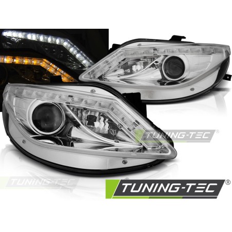 PHARES DIURNES CHROME avec INDICATEUR LED pour SEAT IBIZA 6J 06.08-12