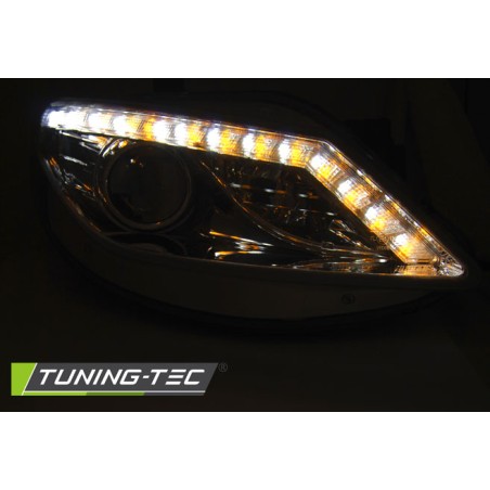 PHARES DIURNES CHROME avec INDICATEUR LED pour SEAT IBIZA 6J 06.08-12