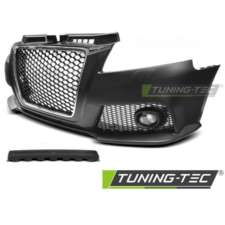 Pare-chocs avant sport chrome noir compatible AUDI A3 08-12 Pare-chocs avant sport chrome noir compatible AUDI A3 08-12