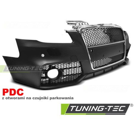 Pare-chocs avant sport chrome noir PDC compatible AUDI A4 04-08 Pare-chocs avant sport chrome noir PDC compatible AUDI A4 04-08