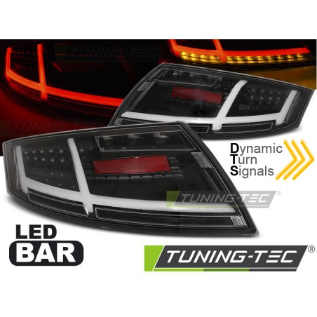 Feux arrière LED BAR noirs compatibles AUDI TT 04.06-02.14