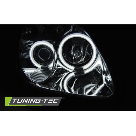 PHARES ANGEL EYES CCFL CHROME pour MERCEDES R170 SLK 04.96-04