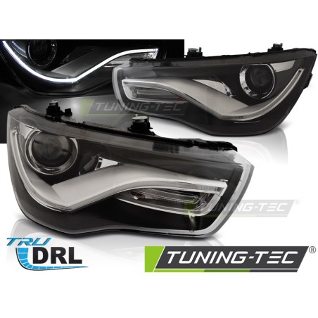 Phares TRUE DRL noir pour AUDI A1 04.10-12.14