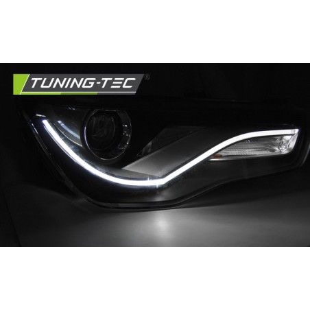 Phares TRUE DRL noir pour AUDI A1 04.10-12.14