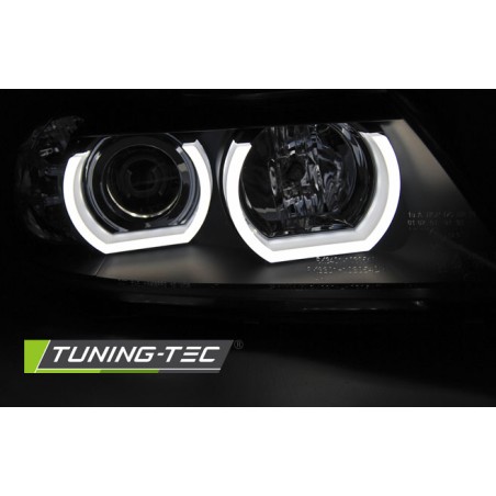 PHARES U-LED LIGHT 3D NOIR pour BMW E90/E91 03.05-08.0