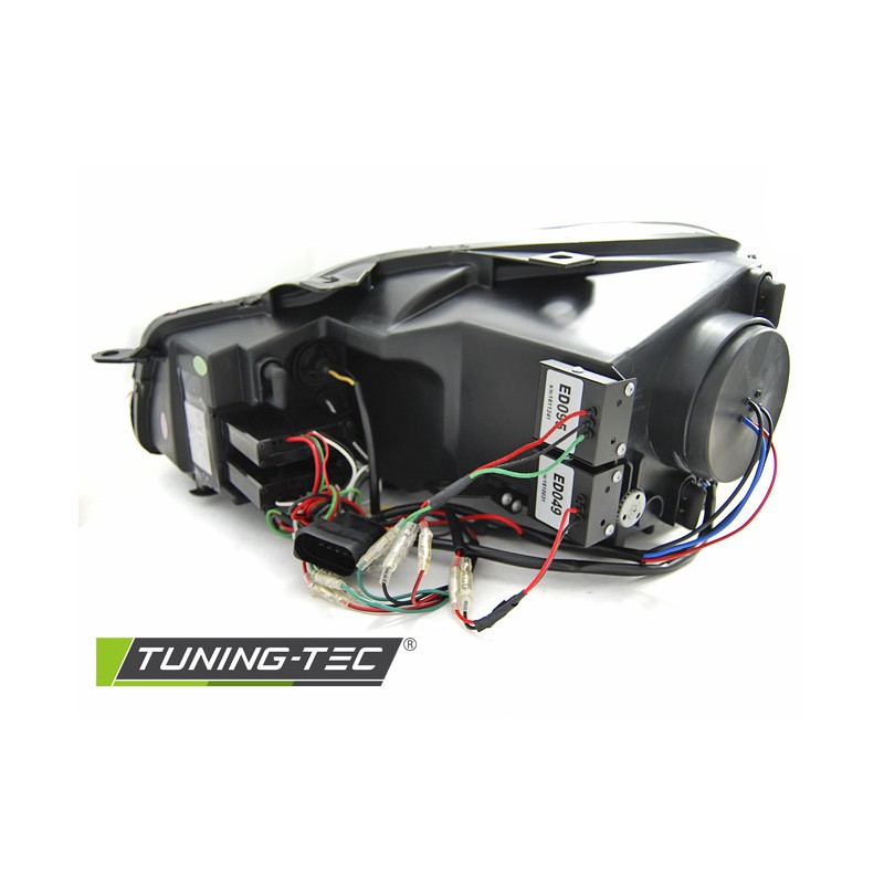 Phares U-LED DRL Noir Chrome pour VW Golf 6 08-12 Phares U-LED DRL Noir Chrome pour VW Golf 6 08-12