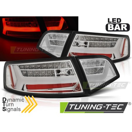 Feux arrière LED BAR chromés séquentiels pour AUDI A6 08-11 berline Feux arrière LED BAR chromés séquentiels pour AUDI A6 08-11 berline