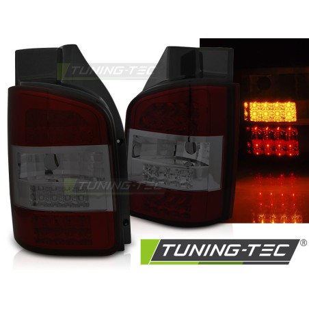 Feux arrière LED rouge fumé pour VW T5 04.03-09 Transporter