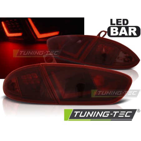 Feux arrière LED BAR rouge fumé pour SEAT LEON 03.09-12