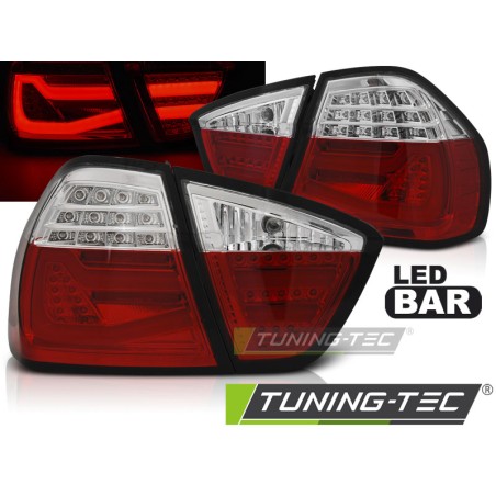 Feux arrière LED BAR rouge blanc pour BMW E90 03.05-08.08