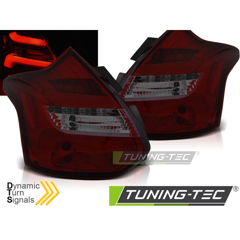 FORD FOCUS 3 11-10.14 HATCHBACK ROUGE FUMÉ LED BAR IND. SÉQUENTIEL FORD FOCUS 3 11-10.14 HATCHBACK ROUGE FUMÉ LED BAR IND. SÉQUENTIEL
