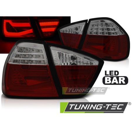 Feux arrière LED BAR rouge fumé pour BMW E90 03.05-08.08