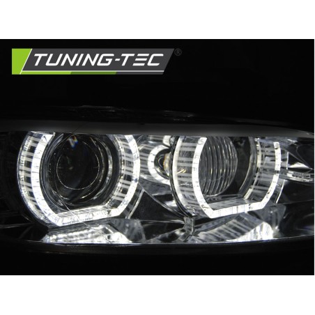 PHARES XENON ANGEL EYES LED CHROME AFS pour BMW E92/E93 06-10