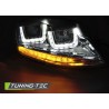 Phares U-LED DRL noir ligne rouge pour VW Golf 7 11.12-17 Phares U-LED DRL noir ligne rouge pour VW Golf 7 11.12-17