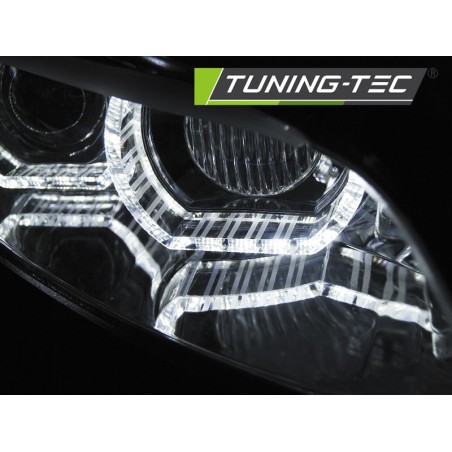 Phares Xénon Angel Eyes LED Chrome pour BMW E92/E93 06-10