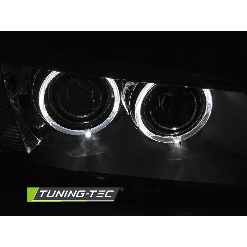 Phares Angel Eyes LED noirs pour BMW X3 F25 10-07.14 Phares Angel Eyes LED noirs pour BMW X3 F25 10-07.14