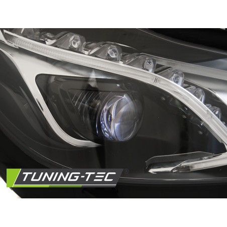 PHARES TRUE DRL NOIR pour MERCEDES W212 13-16