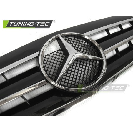 Grille sport noir chrome compatible Mercedes CLK W208 96-02