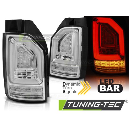 Feux arrière à LED séquentiels chromés pour VW T6 15-19 ampoule OEM