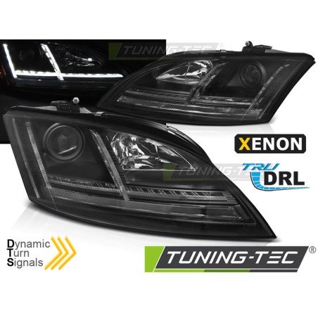 Phares Xénon AUDI TT 8J LED DRL Noir Séquentiel 2006 à 2010