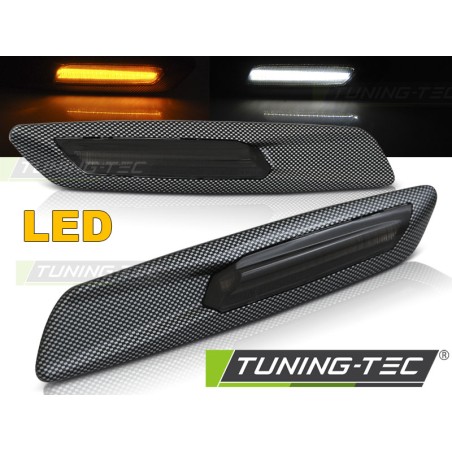 Clignotant Latéral Fumé LED Carbone Style F10 compatible BMW E60/E90/E92/E82 Clignotant Latéral Fumé LED Carbone Style F10 compatible BMW E60/E90/E92/E82