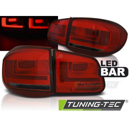 Feux arrière LED BAR rouge fumé pour VW Tiguan 07-07.11