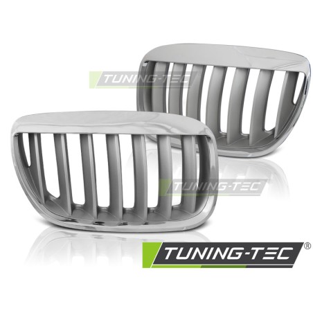 Grille sourcils chrome look Titan compatible BMW X5 E53 LCI 04-06