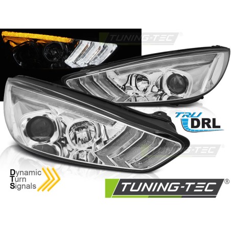 FORD FOCUS MK3 15-18 DRL LED INDICATEUR SÉQUENTIEL CHROME