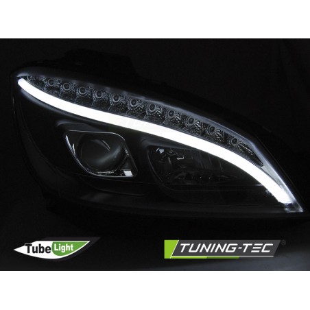 Phares séquentiels TUBE LIGHT noir pour MERCEDES W204 07-10