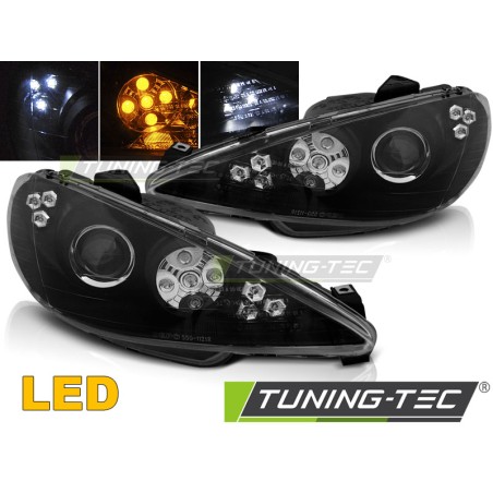 PEUGEOT 206 02-ANGEL EYES NOIR LED PEUGEOT 206 02-ANGEL EYES NOIR LED
