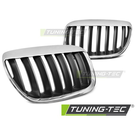 Grille sourcils chrome noir compatible BMW X5 E53 LCI 04-06