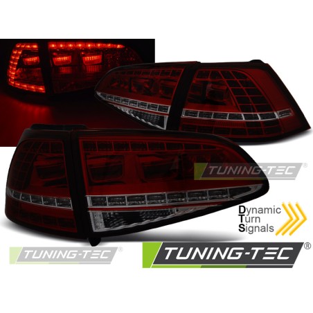 Feux arrière LED sport rouge fumé séquentiel pour VW Golf 7 13-17